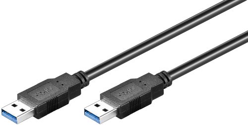 10er Set USB 3.0 SuperSpeed Kabel A Stecker auf A Stecker SCHWARZ 1.0 m von goobay