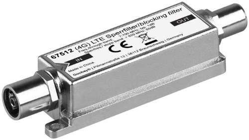 3er Set Goobay LTE(4G)-Filter IEC-Jack/IEC-Plug LTE SPERRFILTER von goobay