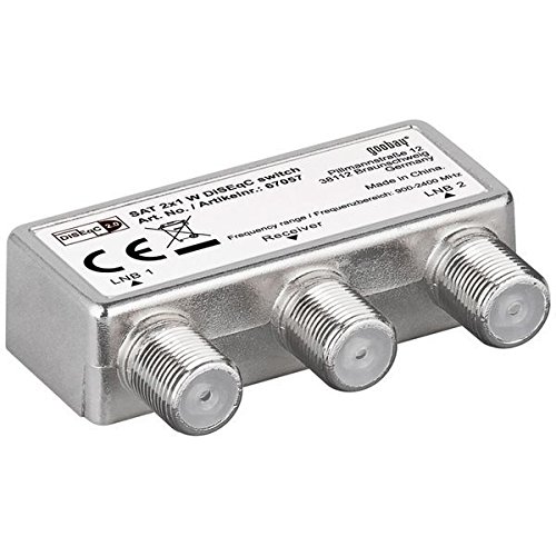 4 Stück - Goobay DiSEqC 2.0 Umschalter 2 Satelliten für 1 Teilehmer mit Wetterschutzhaube 4 Stück - Goobay DiSEqC 2.0 Umschalter 2 Satelliten für 1 Teilehmer mit Wetterschutzhaube von goobay
