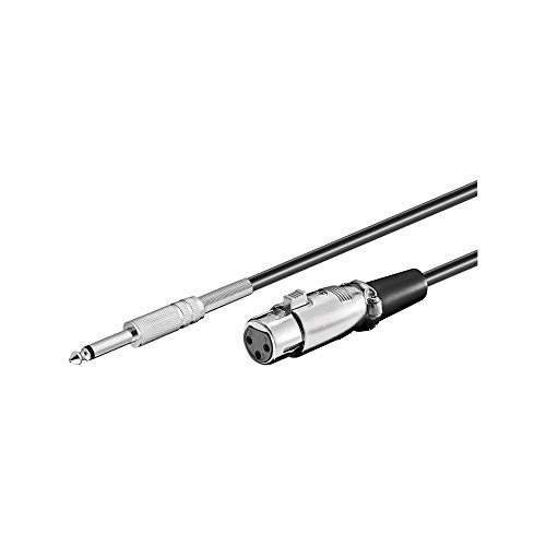 6.0m 6.3mm Micro Klinkenstecker auf 3-pol. XLR Kupplung von goobay