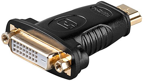 Adapter 24+1pin DVI-D-Bu. > 19pol HDMI-St. Goldk. [bk] von goobay