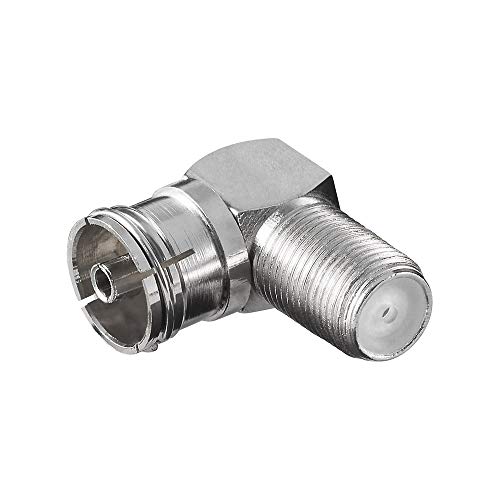 Adapter:F-Kupplung>Koaxial Kupplung, 90° Winkel von goobay