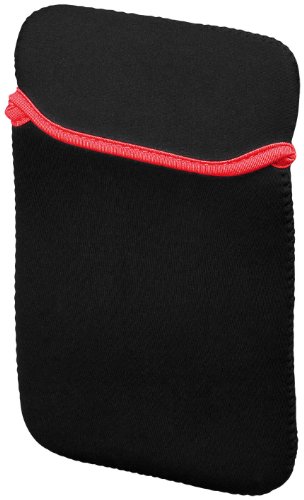 CASE für Tablet 7" TopSleeve sw./rot; Textilgewebe-Tasche 7" (schwarz/rot); für iPad mini von goobay