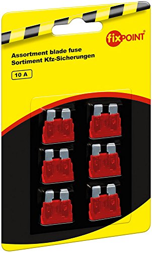 Fixpoint 20382 Kfz-Sicherungssortiment, 10 A, Rot (6-er pack) von goobay