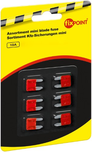 Fixpoint 20389 Kfz-Sicherungssortiment Mini, 10 A, Rot (6-er pack) von goobay