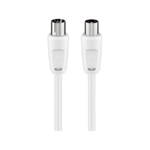 Goobay 11512 Antennenkabel 5m / Koax Stecker auf Koax Buchse / SAT Kabel Koaxialkabel Satellitenkabel 70 dB / 2fach geschirmt / TV Kabel HDTV / Weiß / Fernsehkabel 5m Goobay 11512 Antennenkabel 5m / Koax Stecker auf Koax Buchse / SAT Kabel Koaxialkabel Satellitenkabel 70 dB / 2fach geschirmt / TV Kabel HDTV / Weiß / Fernsehkabel 5m von goobay