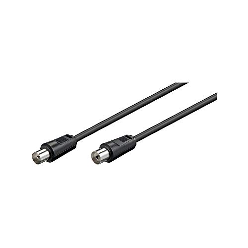 Goobay 11722 Antennenkabel, Vernickelte Koax-Stecker auf Koax-Buchse, Koaxialkabel geeignet für TV, HDTV, Radio, DVB-T2, DVB-S, DVB-S2, DVB-C, L, 2-fach geschirmt, 70 dB, 75 Ohm, 2,5m, schwarz Goobay 11722 Antennenkabel, Vernickelte Koax-Stecker auf Koax-Buchse, Koaxialkabel geeignet für TV, HDTV, Radio, DVB-T2, DVB-S, DVB-S2, DVB-C, L, 2-fach geschirmt, 70 dB, 75 Ohm, 2,5m, schwarz von goobay