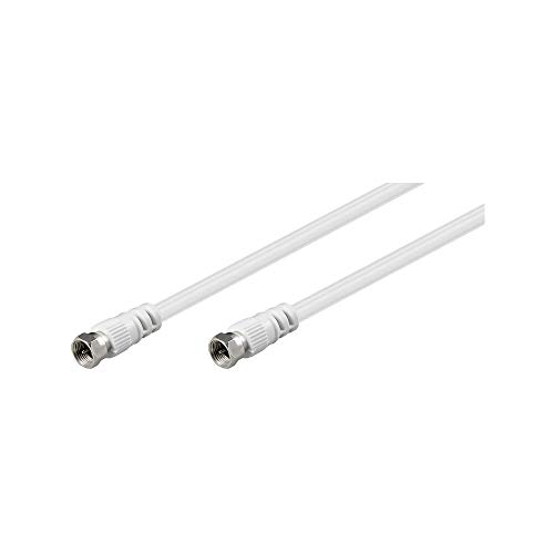 Goobay 11724 Antennenkabel 2,5m / F Stecker auf F Stecker / SAT Kabel 70 dB Koaxialkabel Satellitenkabel / 2fach geschirmt TV Kabel / Weiß / Fernsehkabel 2,5m Goobay 11724 Antennenkabel 2,5m / F Stecker auf F Stecker / SAT Kabel 70 dB Koaxialkabel Satellitenkabel / 2fach geschirmt TV Kabel / Weiß / Fernsehkabel 2,5m von goobay
