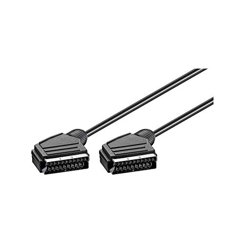 Goobay 11870 Scart Kabel / Audio-/Videokabel / Scartstecker (21-Pin) auf Scartstecker (21-Pin) / Vernickelt / 3 Meter von goobay