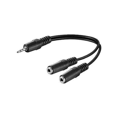 Goobay 27380 Audio Y Kabeladapter 3, 5 mm, 1x Stecker 2x Buchse Stereo, Klinke 3, 5 mm Stecker (3-Pin, Stereo) > 2x Klinke 3, 5 mm Buchse (3-Pin, Stereo) von goobay