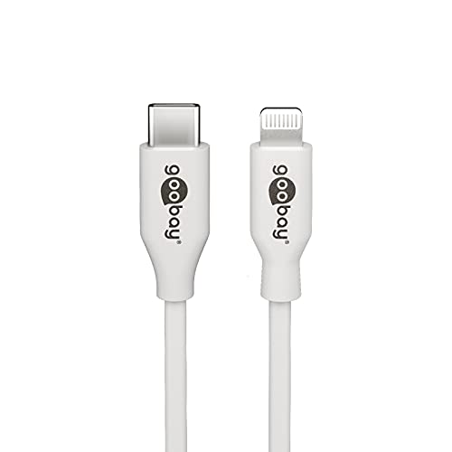 Goobay 39448 Lightningkabel 2m / Apple Lightning auf USB C Ladekabel / High Speed 480 Mbits / Aufladekabel Handyladekabel iPad iPhone AirPods / Weiß / 2m von goobay