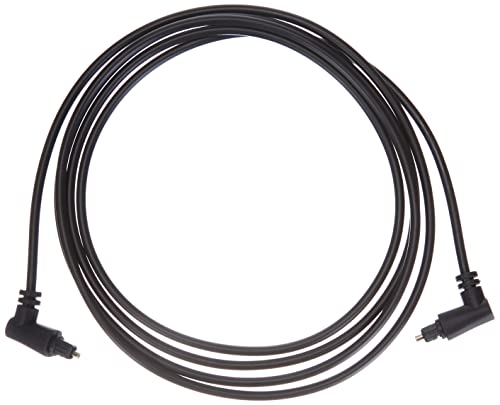 Goobay 41593 Toslink Kabel mit 90° Stecker (360° drehbare Stecker), 2 Meter, Lichtwellenleiterkabel beidseitig abgewinkelt, Digitales Audiokabel mit bester Audioqualität von goobay