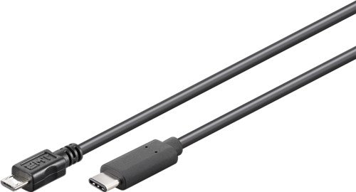 Goobay 44761 USB 2.0 Kabel, USB-C auf Micro-B 2.0, Schwarz von goobay