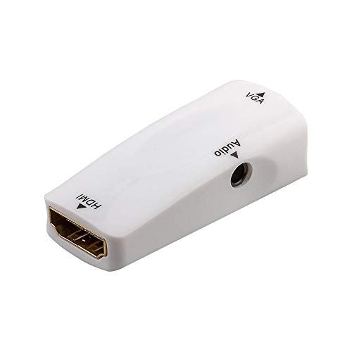 Goobay 44794 Kompakter HDMI/VGA Adapter inkl. Audio, vergoldet von goobay