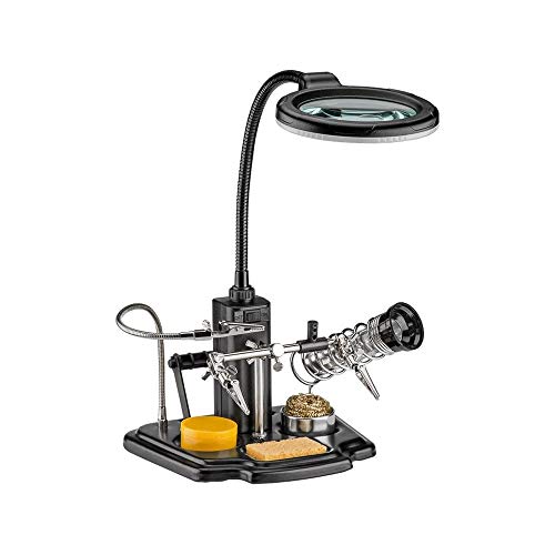 Goobay 45241 Löthilfe mit LED-Lampe, Schwanenhals-Krokodilklemme und Lupe mit LED Lampe | Dritte Hand Löten Goobay 45241 Löthilfe mit LED-Lampe, Schwanenhals-Krokodilklemme und Lupe mit LED Lampe | Dritte Hand Löten von goobay