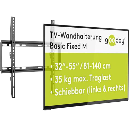 Goobay 49730 Wandhalterung 55 Zoll extra Flache Halterung für große Fernseher von 32 bis 55“ bis 35Kg max. VESA 400x400 Goobay 49730 Wandhalterung 55 Zoll extra Flache Halterung für große Fernseher von 32 bis 55“ bis 35Kg max. VESA 400x400 von goobay