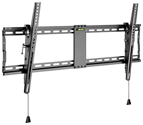 Goobay TV und Monitor Wandhalterung Pro (XL), neigbar (3 bis 12 Grad) und schwenkbar – 43 bis 100 Zoll LED-, LCD-, OLED-, Flache oder Gebogene Fernseher – 70 kg maximales Gewicht – Schwarz 49930 von goobay