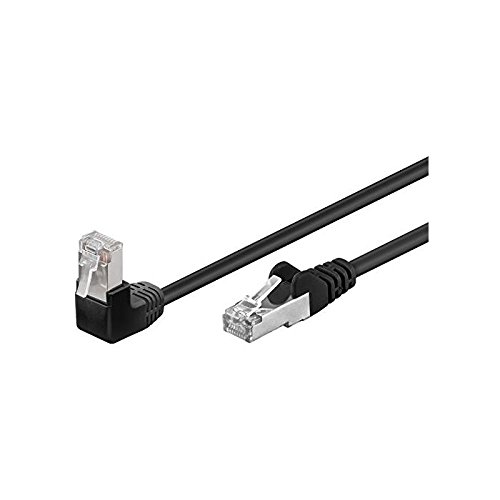 Goobay 5 Stück Netzwerkkabel Cat 5e F/UTP CCA 1 x Winkel 90 ° 1 m schwarz von goobay