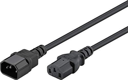 Goobay 50081 Kaltgerätekabel 2m Verlängerung / C14 Stecker auf C13 Buchse Stromkabel / Kaltgeräte Netzkabel mit Kaltgerätestecker / Schwarz / Verlängerungskabel 2m Goobay 50081 Kaltgerätekabel 2m Verlängerung / C14 Stecker auf C13 Buchse Stromkabel / Kaltgeräte Netzkabel mit Kaltgerätestecker / Schwarz / Verlängerungskabel 2m von goobay