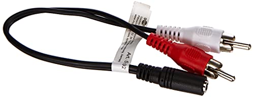 Goobay 50092 Audiokabel Klinke 3.5 mm auf Chinch Adapter, 3,5 mm AUX Buchse auf Chinch-Stecker (L / R), 0,2 m von goobay