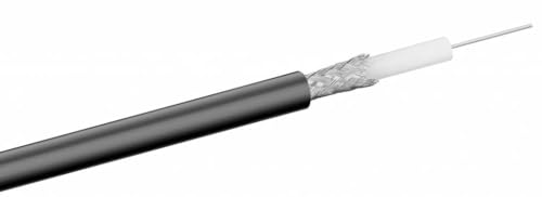 Goobay 50093 RG58 Koaxialkabel / Antennenkabel Meterware / 2fach geschirmt / 50 Ohm SAT-Kabel mit CCS Leiter / 5mm Satellitenkabel / Schwarz / 100m Goobay 50093 RG58 Koaxialkabel / Antennenkabel Meterware / 2fach geschirmt / 50 Ohm SAT-Kabel mit CCS Leiter / 5mm Satellitenkabel / Schwarz / 100m von goobay