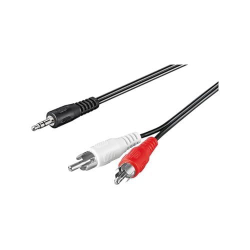 Goobay 50195 3,5mm Klinke / Cinch-Adapterkabel - für Kopfhörerbuchsen an RCA / 3-polig Stereo 3,5 mm-Stecker auf 2x Cinch-Stecker / Schwarz / 5m Goobay 50195 3,5mm Klinke / Cinch-Adapterkabel - für Kopfhörerbuchsen an RCA / 3-polig Stereo 3,5 mm-Stecker auf 2x Cinch-Stecker / Schwarz / 5m von goobay
