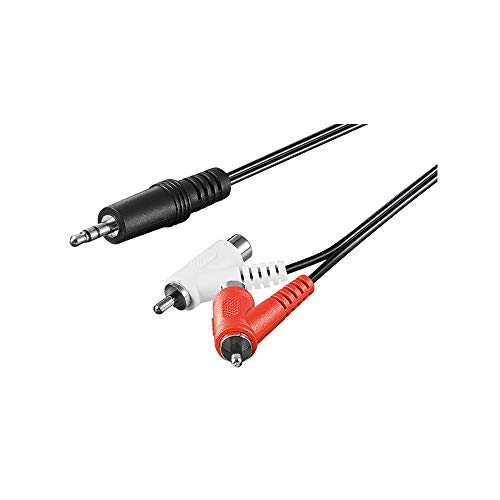 Goobay 50213 Audio Adapterkabel, 3, 5 mm Stecker zu Cinch Stecker/Buchse, Klinke 3, 5 mm Stecker (3-Pin, Stereo) > 2x Cinch-Stecker (Audio Links/Rechts) von goobay