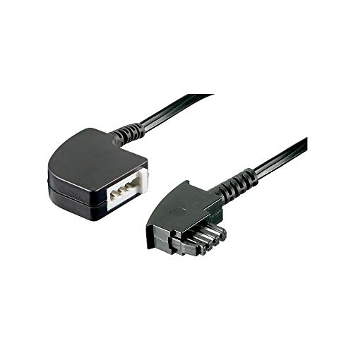 Goobay 50242 TAE-F Verlängerung 4 polig, TAE-F-Stecker für TAE-F-Buchse, 3m Rundkabel; Schwarz Goobay 50242 TAE-F Verlängerung 4 polig, TAE-F-Stecker für TAE-F-Buchse, 3m Rundkabel; Schwarz von goobay