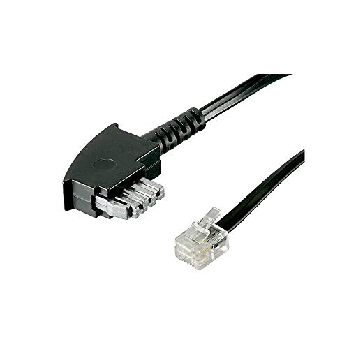 Goobay 50306 TAE-N Anschlusskabel (International), TAE-N-Stecker auf RJ11-Buchse (6P2C), schwarz, 3m von goobay