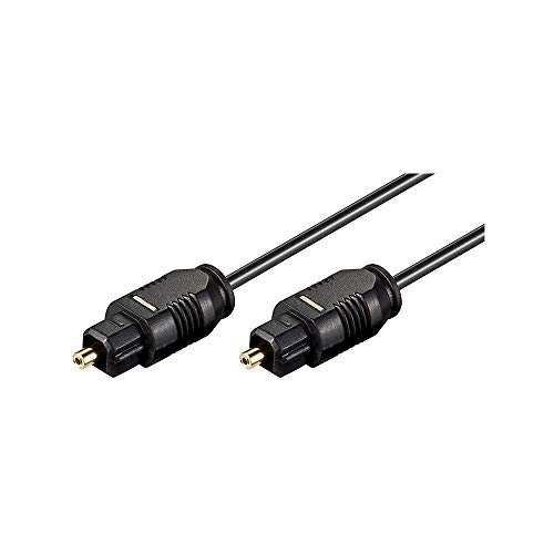 Goobay 50563 Optisches Kabel / Toslink Kabel für HiFi-Systeme / Optisches Audiokabel für Playstation 5 und xBox One X / Lichtwellenleiter Kabel für Soundbar & Stereoanlage / 0,5 m von goobay
