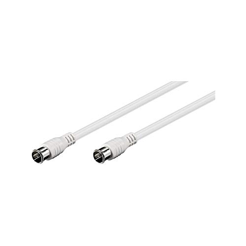 Goobay 50748 F-Quick SAT Anschlusskabel (80 dB), 2x geschirmt weiß von goobay