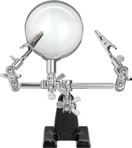 Goobay 51199 Dritte Hand Löten mit Lupe 2,5 fach Vergrößerung Löthalterung als Löthilfe Helfende Hände Platinenhalter mit Krokodilklemmen Goobay 51199 Dritte Hand Löten mit Lupe 2,5 fach Vergrößerung Löthalterung als Löthilfe Helfende Hände Platinenhalter mit Krokodilklemmen von goobay
