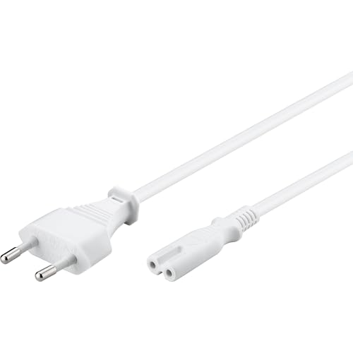 Goobay 51326 Euro Netzkabel 2 polig C7 Buchse Typ C Eurostecker Verlängerung Stromkabel Eurokabel Haushaltsgeräte Weiß Verlängerungskabel 1,5m Goobay 51326 Euro Netzkabel 2 polig C7 Buchse Typ C Eurostecker Verlängerung Stromkabel Eurokabel Haushaltsgeräte Weiß Verlängerungskabel 1,5m von goobay