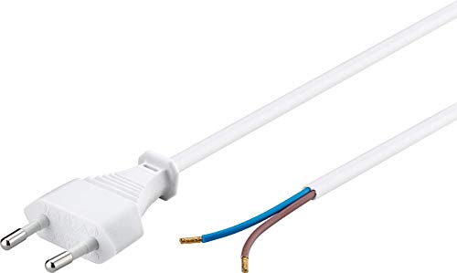 Goobay 51345 Netzkabel 2 polig Eurostecker & offene Enden Stromkabel 2 polig Kabel mit Stecker Euro CEE 7/16 Aderendhülsen Eurokabel Weiß 1,5m Goobay 51345 Netzkabel 2 polig Eurostecker & offene Enden Stromkabel 2 polig Kabel mit Stecker Euro CEE 7/16 Aderendhülsen Eurokabel Weiß 1,5m von goobay