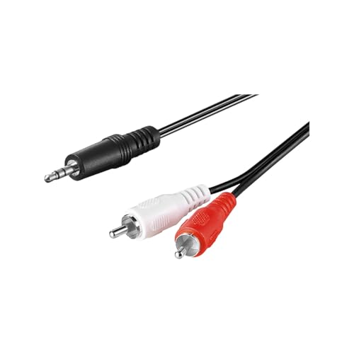 Goobay 51648 Audio Adapterkabel AUX, 3, 5 mm Klinke zu Stereo Cinch-Stecker, CU - Klinke 3, 5 mm Stecker (3-Pin, Stereo) > 2x Cinch-Stecker (Audio Links/Rechts) von goobay