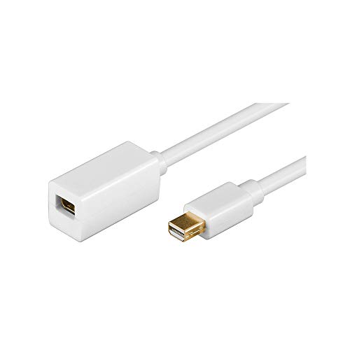 Goobay 52854 Mini DisplayPort Verlängerung 1 Meter Verlängerungskabel mit vergoldeten Kontakten von goobay