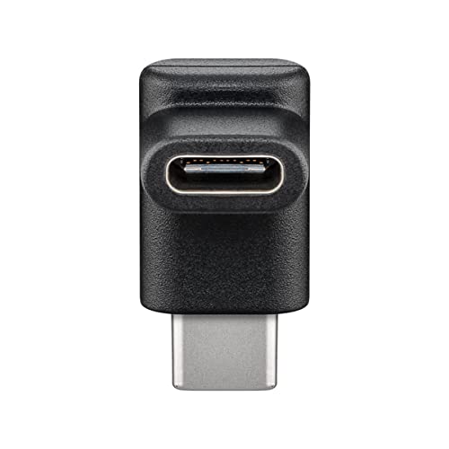 Goobay 55556 USB-C auf USB-C 90° gewinkelter OTG Adapter - Ermöglicht USB-C Ladekabel nach oben oder unten abzuführen von goobay