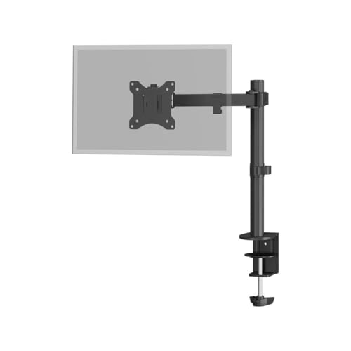 Goobay Monitorarm Single Flex – 17–32 Zoll Bildschirm – Tischhalterung VESA 75 und 100 mm – drehbar, schwenkbar und neigbar – höhenverstellbare Halterung – maximale Belastung 8 kg – Schwarz 58528 von goobay
