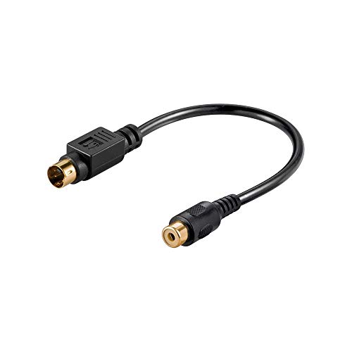 Goobay 60845 Video Kabeladapter, S-Video zu Composite - Mini-DIN 4-Stecker (S-Video) > Cinch-Buchse von goobay