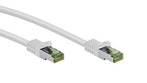 Goobay 61106 - CAT 8.1 Netzwerkkabel/LAN Kabel - Highspeed 40Gbits Patchkabel mit S/FTP PiMF Schirmung/weiß / 3M von goobay