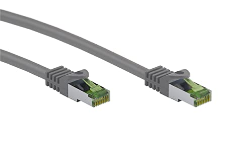 Goobay 61117 - CAT 8.1 Netzwerkkabel/LAN Kabel - Highspeed 40Gbits Patchkabel mit S/FTP PiMF Schirmung/grau / 3M von goobay