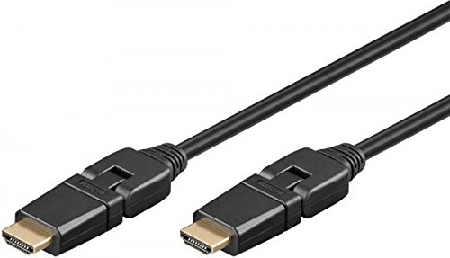 Goobay 61927 High Speed HDMITM Kabel mit Ethernet vergoldet - Standard HDMITM (Typ A) > HDMITM Standard (Typ A); 360° drehbar von goobay