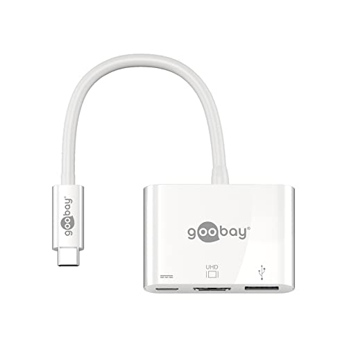 Goobay 62104 USB-C Multiport-Adapter HDMI, PD, weiß von goobay
