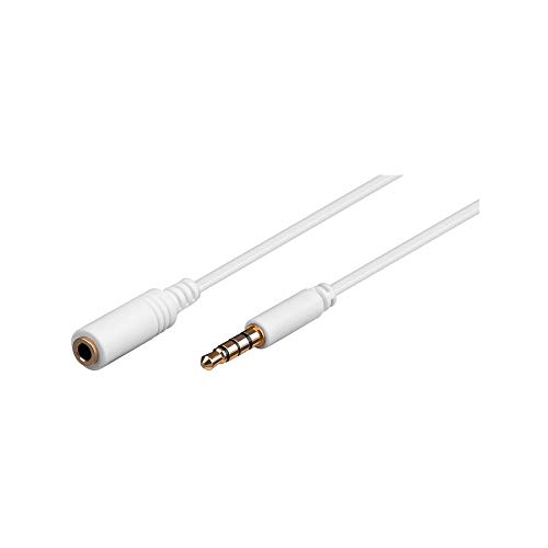 Goobay 62360 AUX Verlängerungskabel – Audiokabel – Verbindungskabel – Klinkenkabel – Klinke 3,5mm Stecker (4-Pin, Stereo) > Buchse 3,5 mm Stecker (4-Pin, Stereo) von goobay