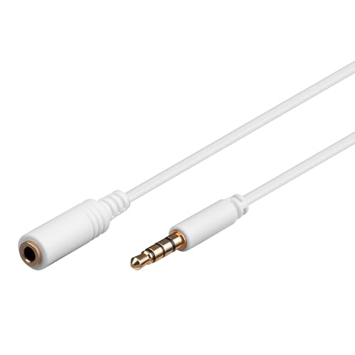 Goobay 62362 AUX Verlängerungskabel – Audiokabel – Verbindungskabel – Klinkenkabel – Klinke 3,5mm Stecker (4-Pin, Stereo) > Buchse 3,5 mm Stecker (4-Pin, Stereo) von goobay