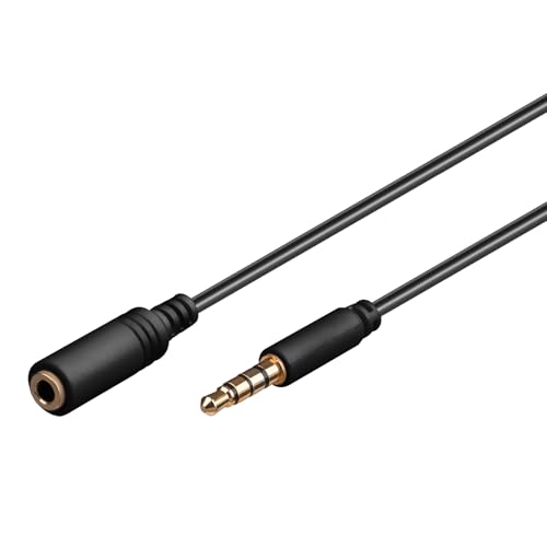 Goobay 62476 AUX Verlängerungskabel – Audiokabel – Verbindungskabel – Klinkenkabel – Klinke 3,5mm Stecker (4-Pin, Stereo) > Buchse 3,5 mm Stecker (4-Pin, Stereo) von goobay