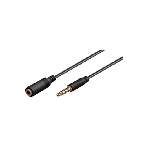 Goobay 62478 AUX Verlängerungskabel – Audiokabel – Verbindungskabel – Klinkenkabel – Klinke 3,5mm Stecker (4-Pin, Stereo) > Buchse 3,5 mm Stecker (4-Pin, Stereo) von goobay