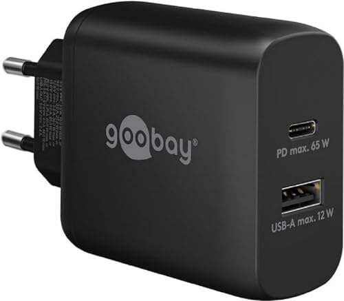 Goobay 65409 Dual Ladegerät 65W / USB-C & USB-A Schnellladegerät Power Delivery/Ladenetzteil mit 2 USB Anschlüssen/Charger für Handy, iPad, Tablet etc. Goobay 65409 Dual Ladegerät 65W / USB-C & USB-A Schnellladegerät Power Delivery/Ladenetzteil mit 2 USB Anschlüssen/Charger für Handy, iPad, Tablet etc. von goobay
