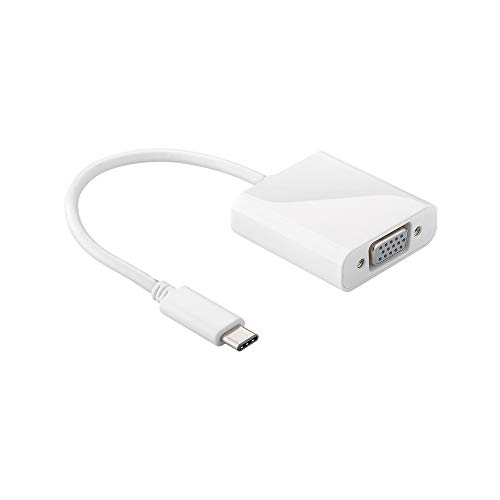 Goobay 66260 USB-C auf VGA Adapter für Full HD Auflösungen (1080p @ 60Hz) / Kompatibel mit Apple iPad Pro, Huawei Mate & P20, Honor Play, HTC U12, Samsung Galaxy etc. / 0,2m Kabellänge von goobay