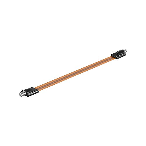 goobay 50cm SAT Kabel Fensterdurchführung flach (0,3 mm) - Antennenkabel Fensterdurchführung mit Kleber um Satellitenantenne durch Fenster- oder Türrahmen ohne Bohren anzuschließen - 67246 von goobay